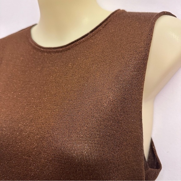 JOSEPH Sleeveless Brown Silk Sleeveless Knit Shirt size S - Picture 4 of 9